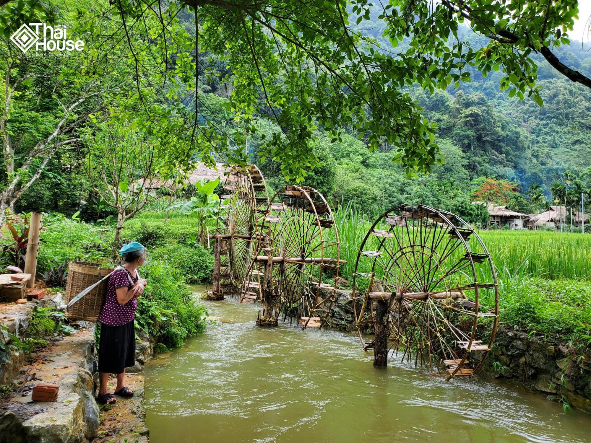 Thai House Pu Luong - Century Old Stilt House With Terrace Views Huong Ba Thuoc Exterior photo